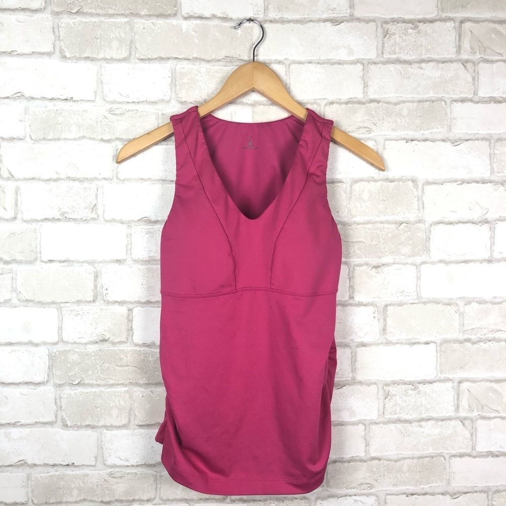 Athleta Built-in Bra Empire V-neck Cami Tank Top Size 34C